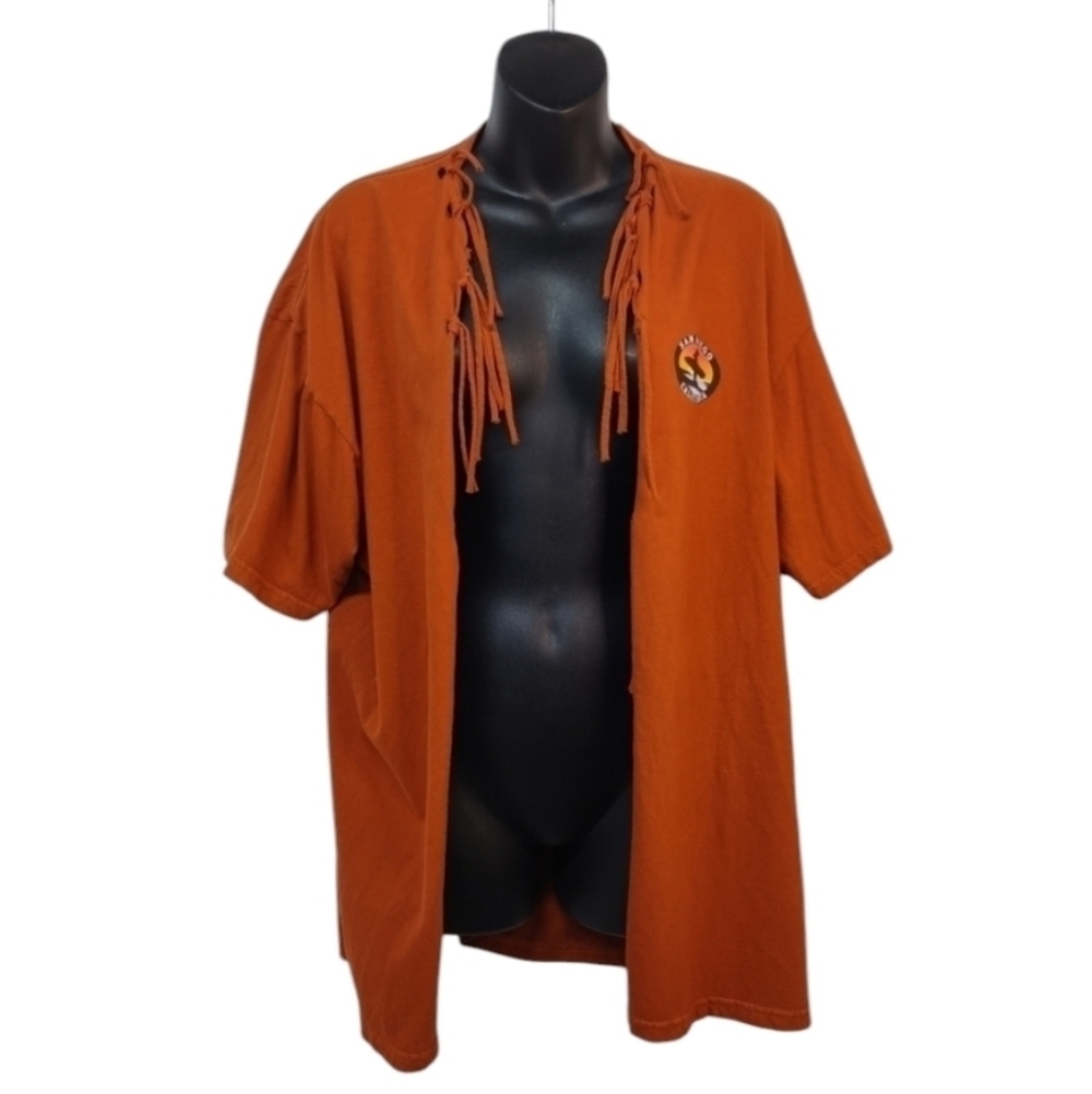 The Duck Company San Diego California Burnt Orange Cardigan Shirt Size XXL